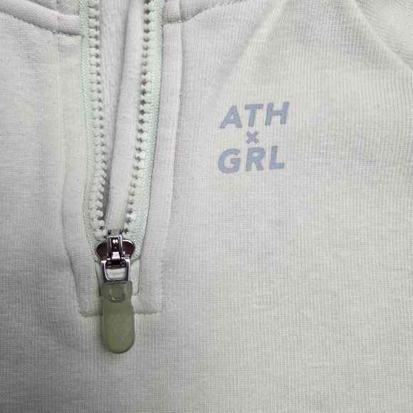 Athleta Girl Mint Green 1/4 Zip Pullover | Size 7 - Picture 4 of 9